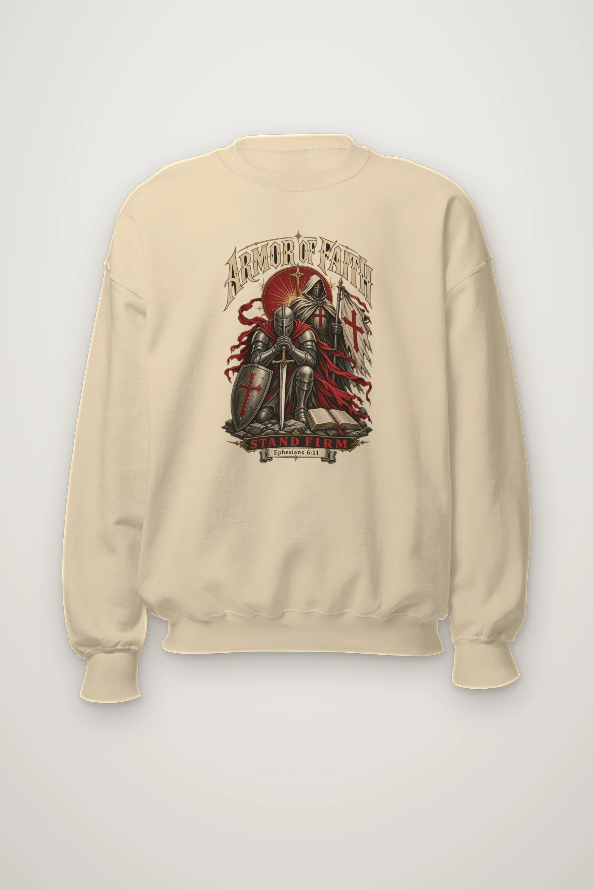 "Armor Of Faith" Heavy Blend Unisex Crewneck Sweatshirt