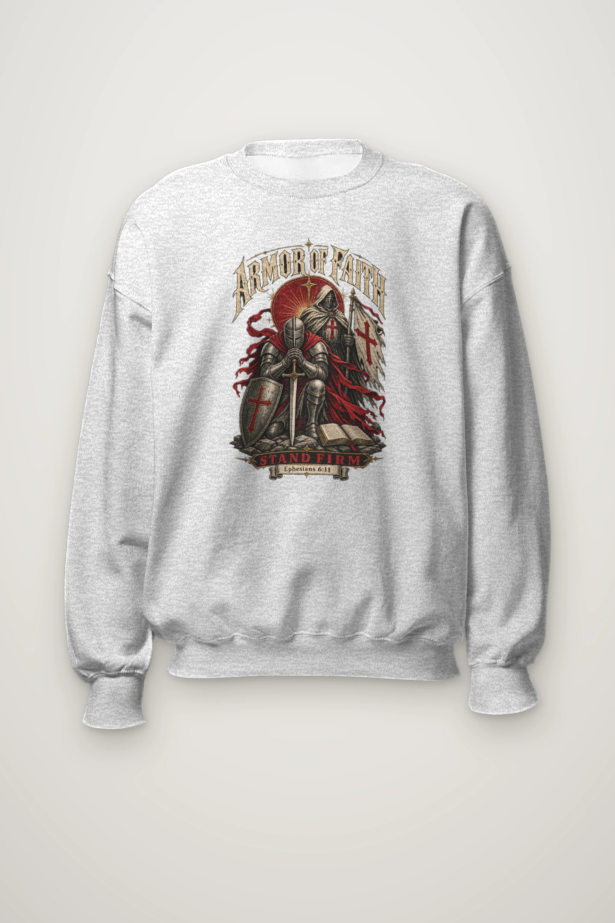 "Armor Of Faith" Heavy Blend Unisex Crewneck Sweatshirt