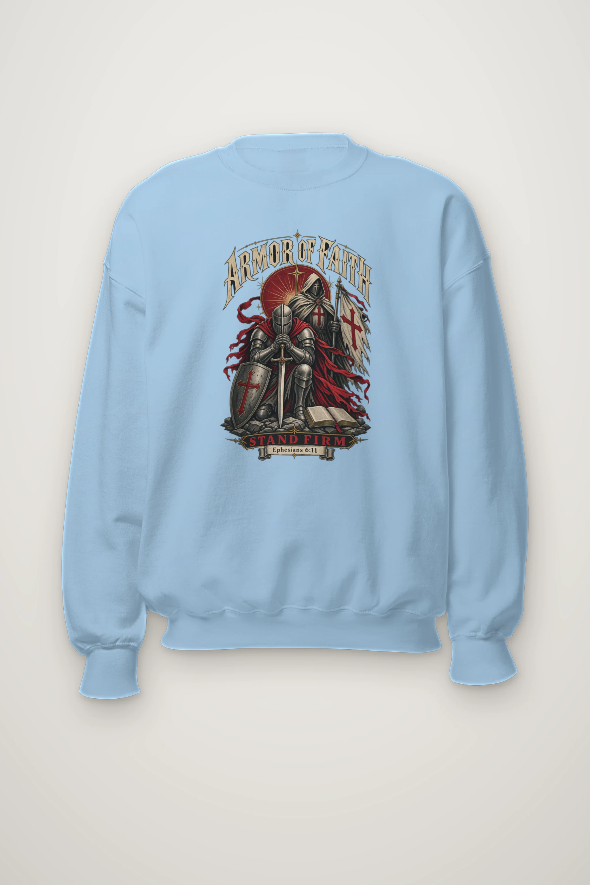 "Armor Of Faith" Heavy Blend Unisex Crewneck Sweatshirt