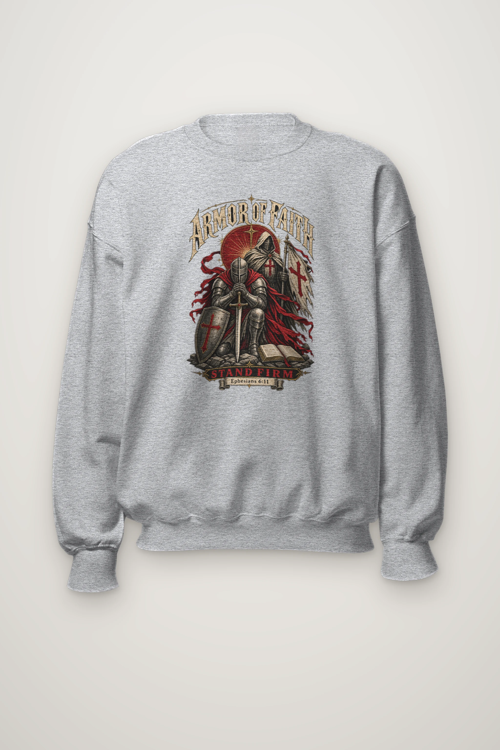"Armor Of Faith" Heavy Blend Unisex Crewneck Sweatshirt