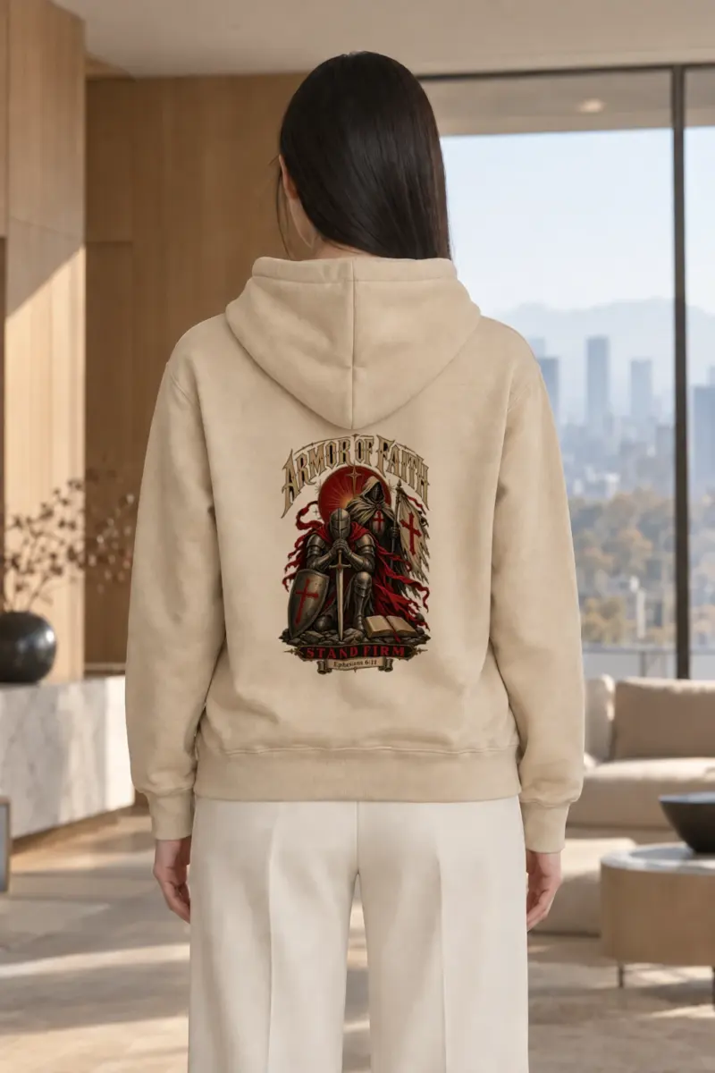 "Armor Of Faith" Heavy Blend Unisex Pullover Hoodie | Gildan 18500