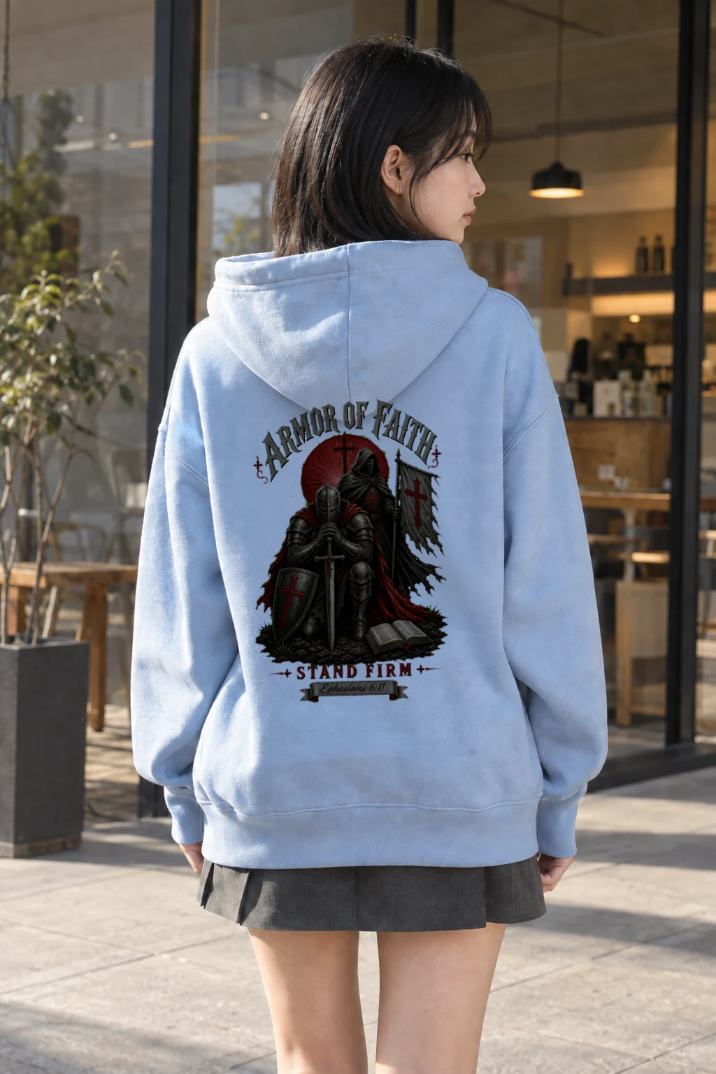 "Armor Of Faith" Heavy Blend Unisex Pullover Hoodie | Gildan 18500