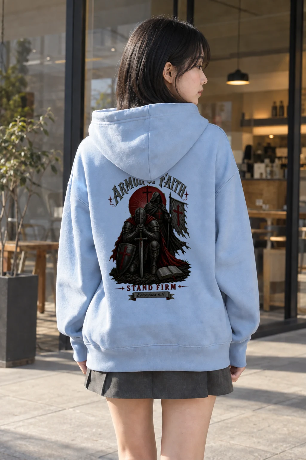 "Armor Of Faith" Heavy Blend Unisex Pullover Hoodie | Gildan 18500
