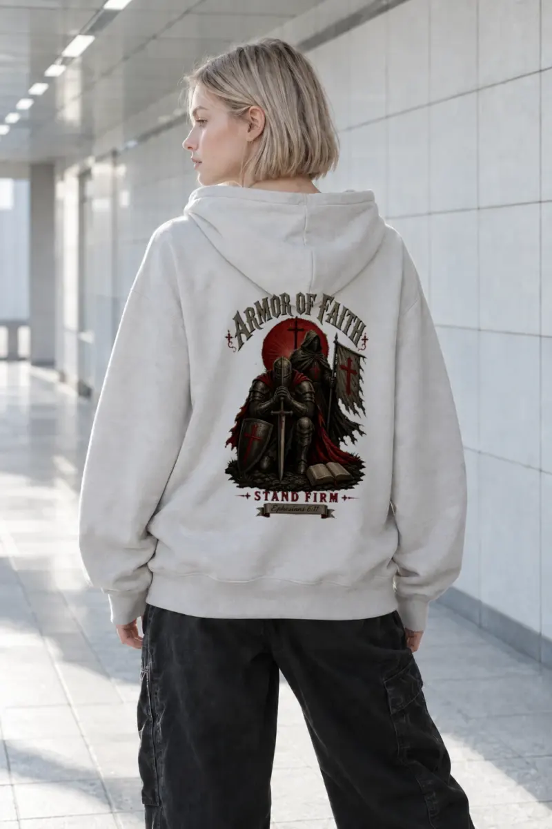 "Armor Of Faith" Heavy Blend Unisex Pullover Hoodie | Gildan 18500