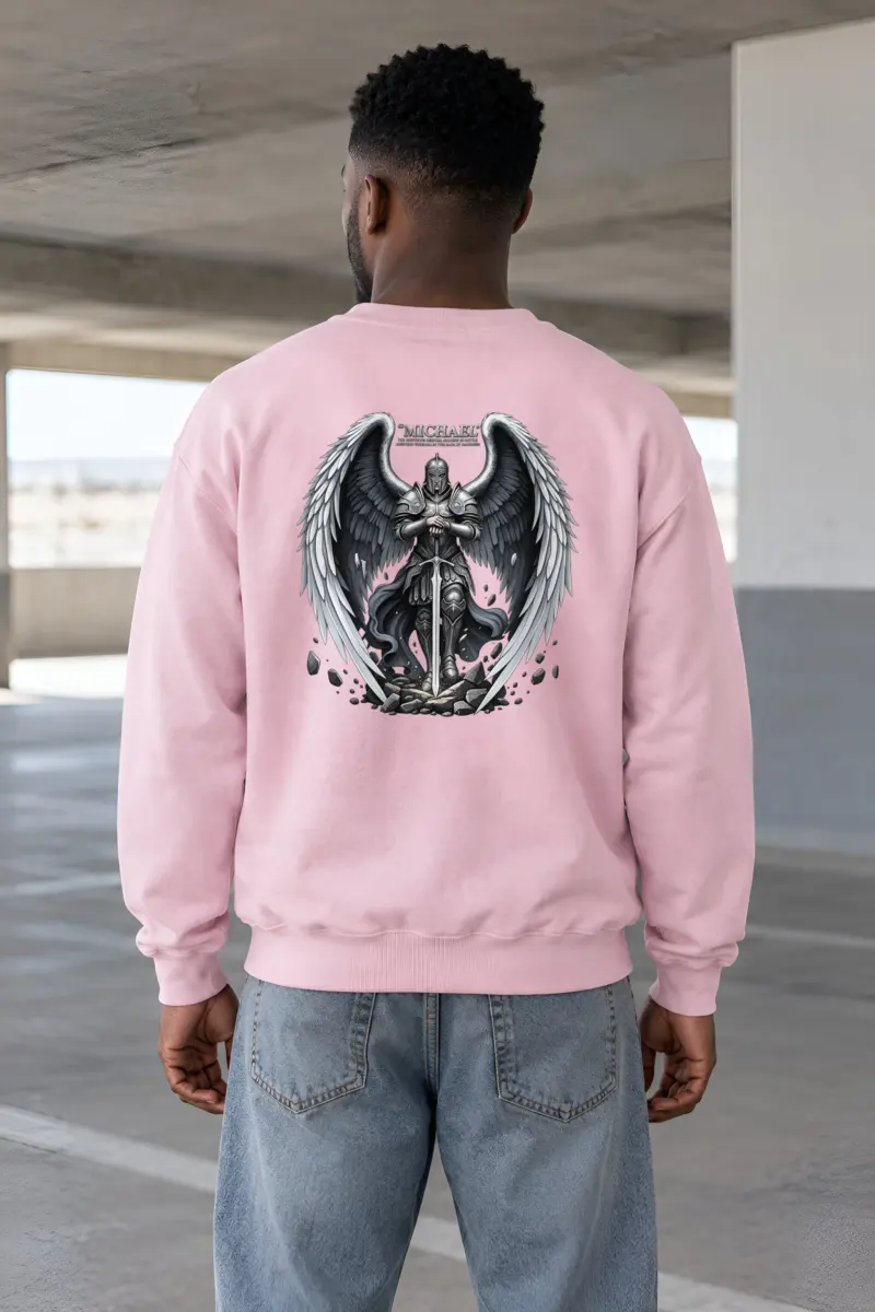 "Armored Archangel Michael" Heavy Blend Unisex Crewneck Sweatshirt