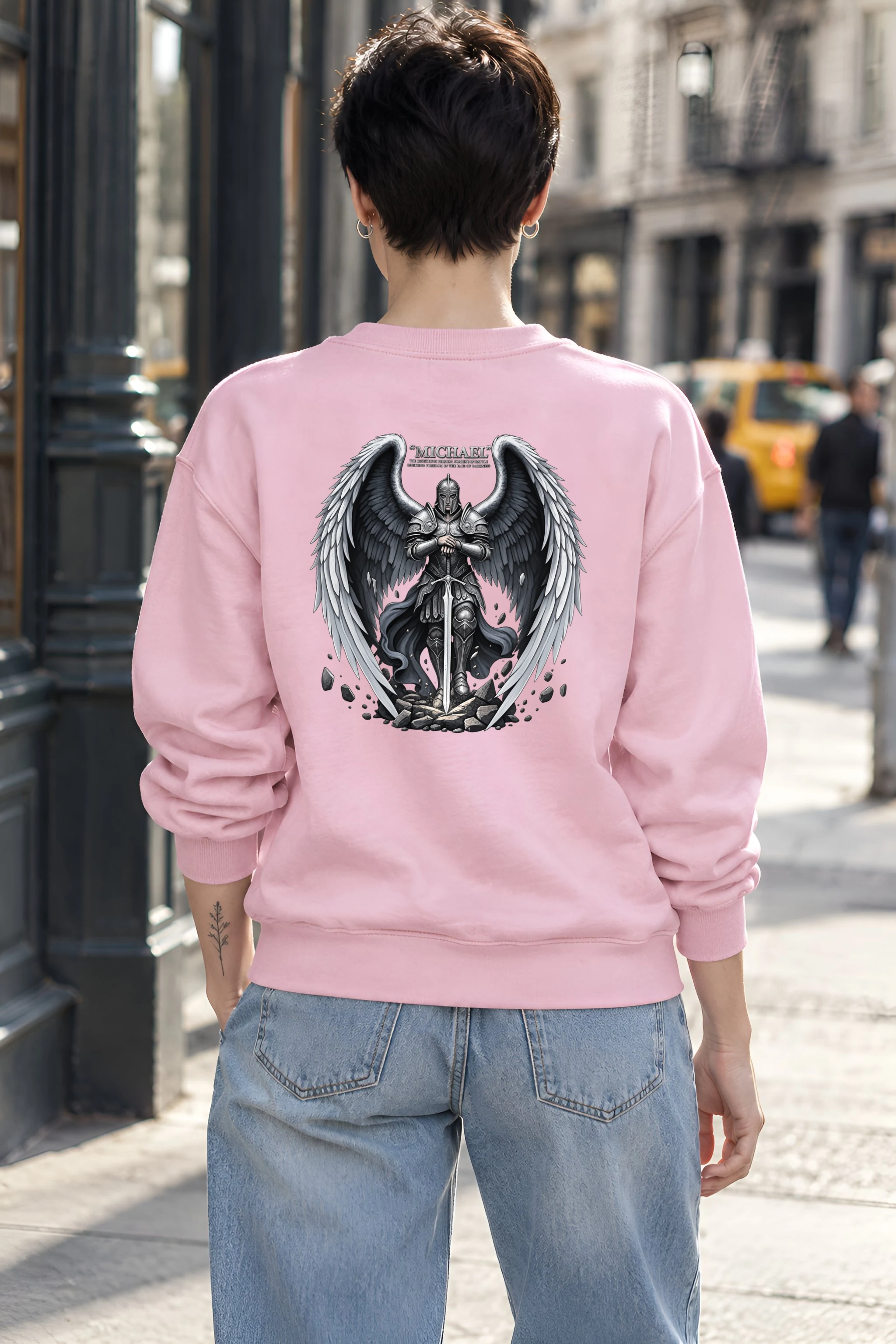 "Armored Archangel Michael" 1 Crewneck Sweatshirt