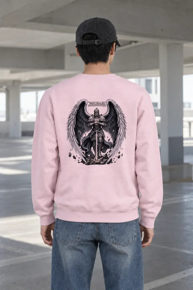 "Armored Archangel Michael" Heavy Blend Unisex Crewneck Sweatshirt | Gildan 18000