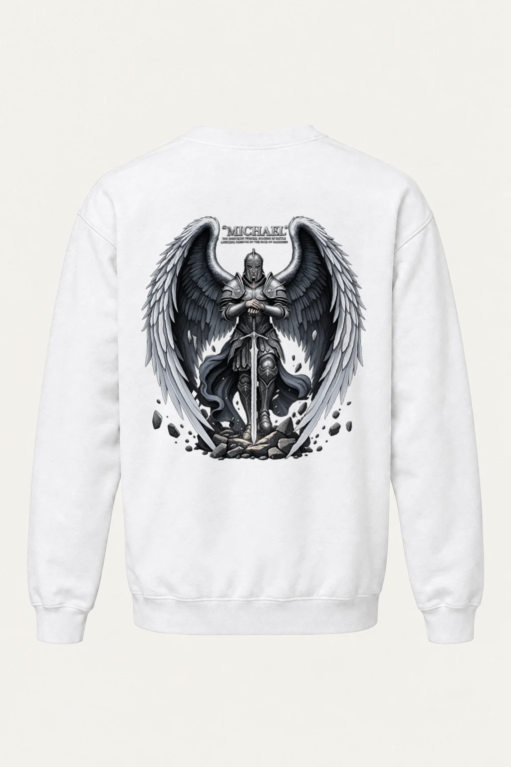 "Armored Archangel Michael" Heavy Blend Unisex Crewneck Sweatshirt | Gildan 18000