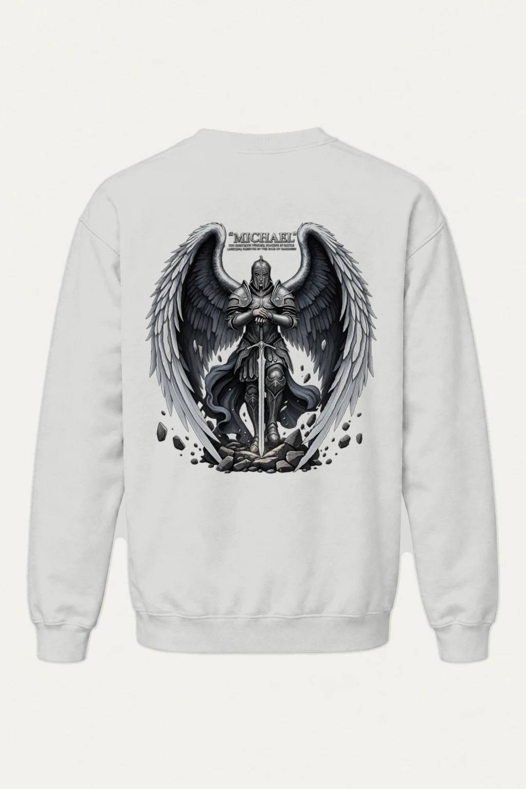"Armored Archangel Michael" Heavy Blend Unisex Crewneck Sweatshirt | Gildan 18000