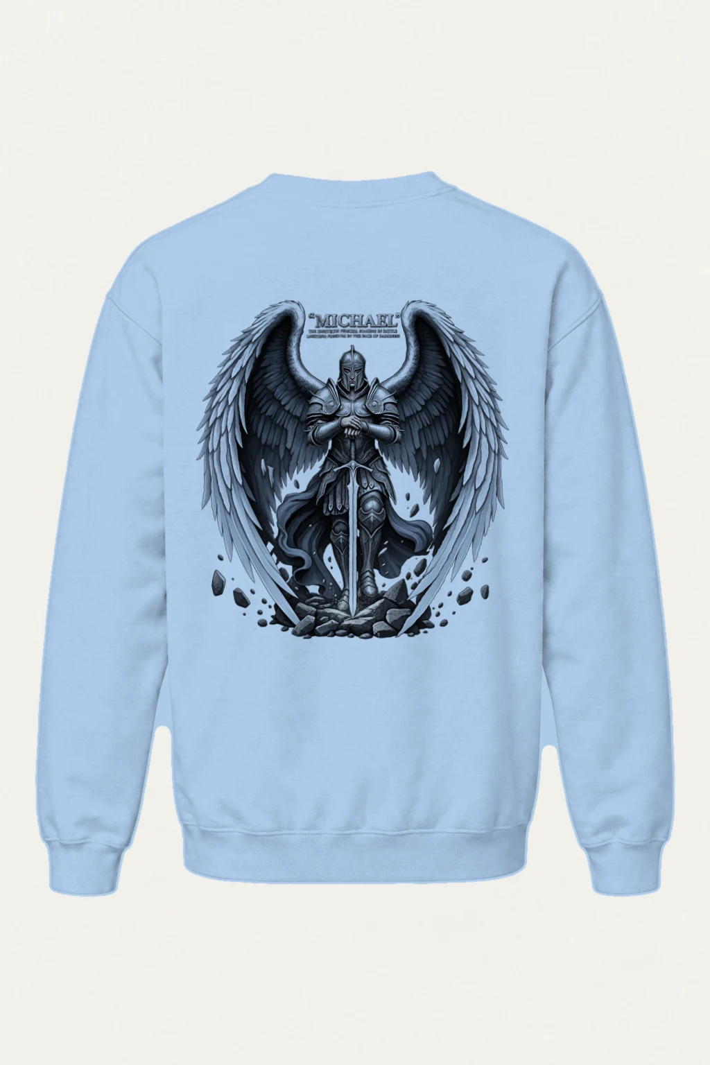 "Armored Archangel Michael" Heavy Blend Unisex Crewneck Sweatshirt | Gildan 18000
