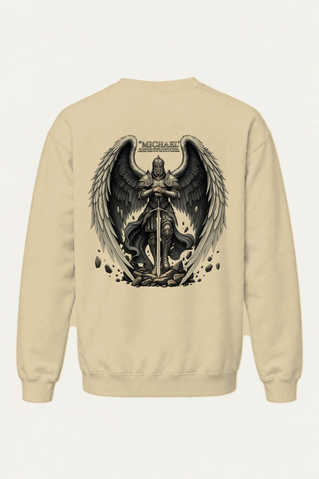 "Armored Archangel Michael" Heavy Blend Unisex Crewneck Sweatshirt | Gildan 18000