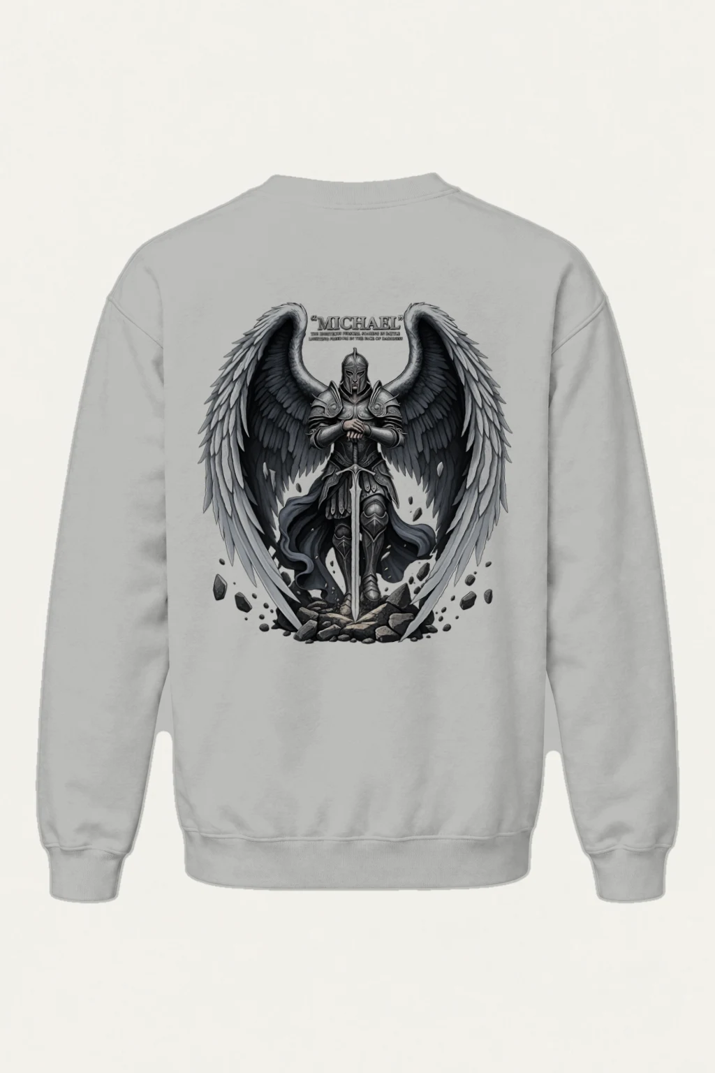 "Armored Archangel Michael" Heavy Blend Unisex Crewneck Sweatshirt | Gildan 18000