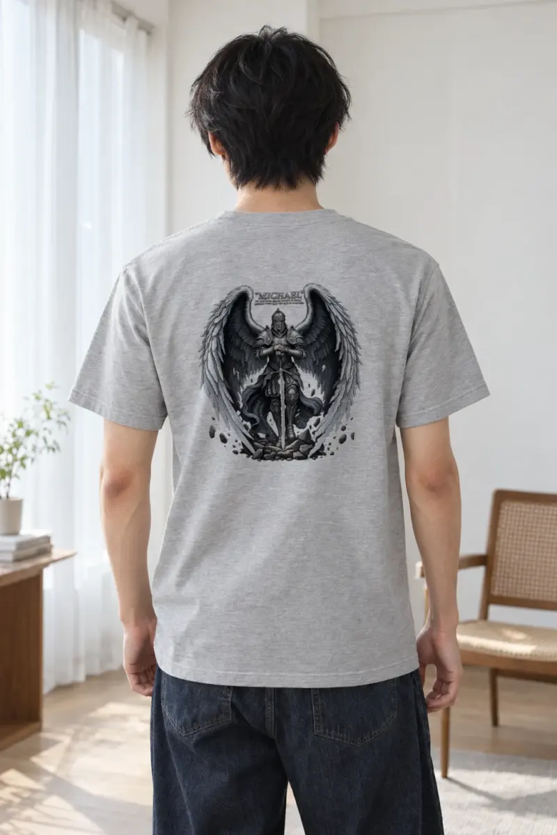 "Armored Archangel Michael" Heavyweight Unisex Crewneck T-shirt