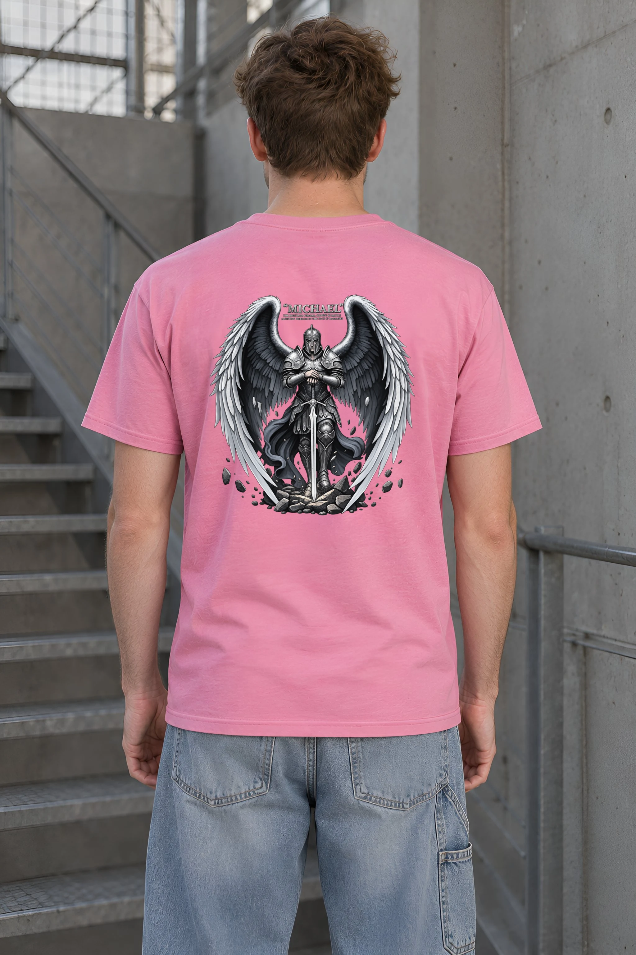 "Armored Archangel Michael" Heavyweight Unisex Crewneck T-shirt