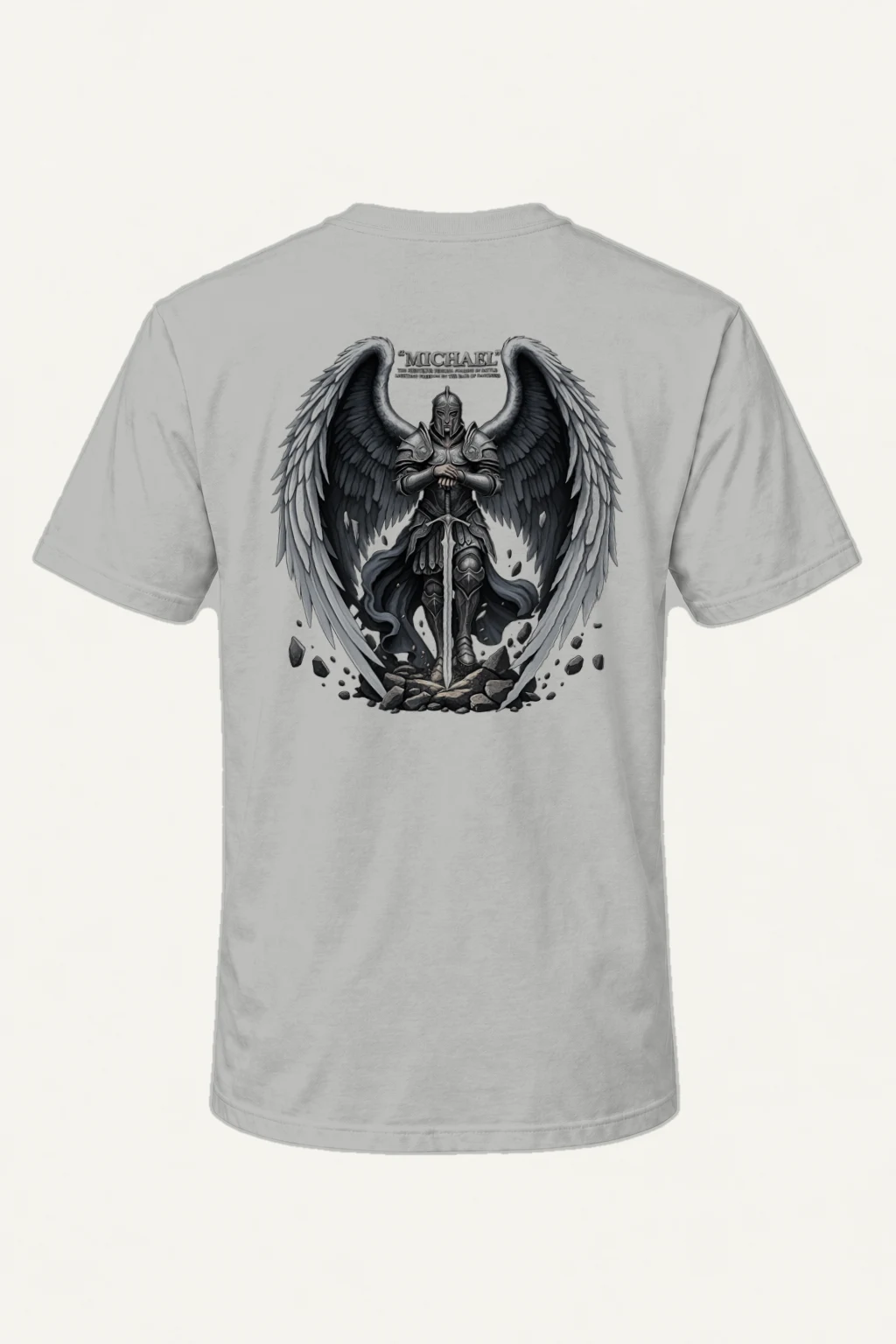 "Armored Archangel Michael" Heavyweight Unisex Crewneck T-shirt | Gildan 5000