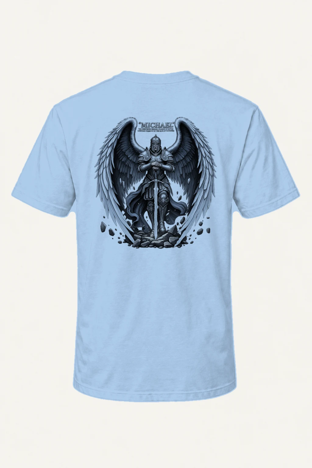 "Armored Archangel Michael" Heavyweight Unisex Crewneck T-shirt | Gildan 5000