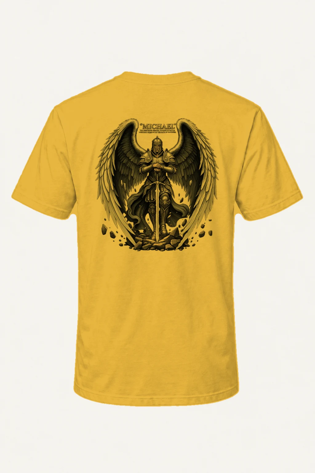 "Armored Archangel Michael" Heavyweight Unisex Crewneck T-shirt | Gildan 5000