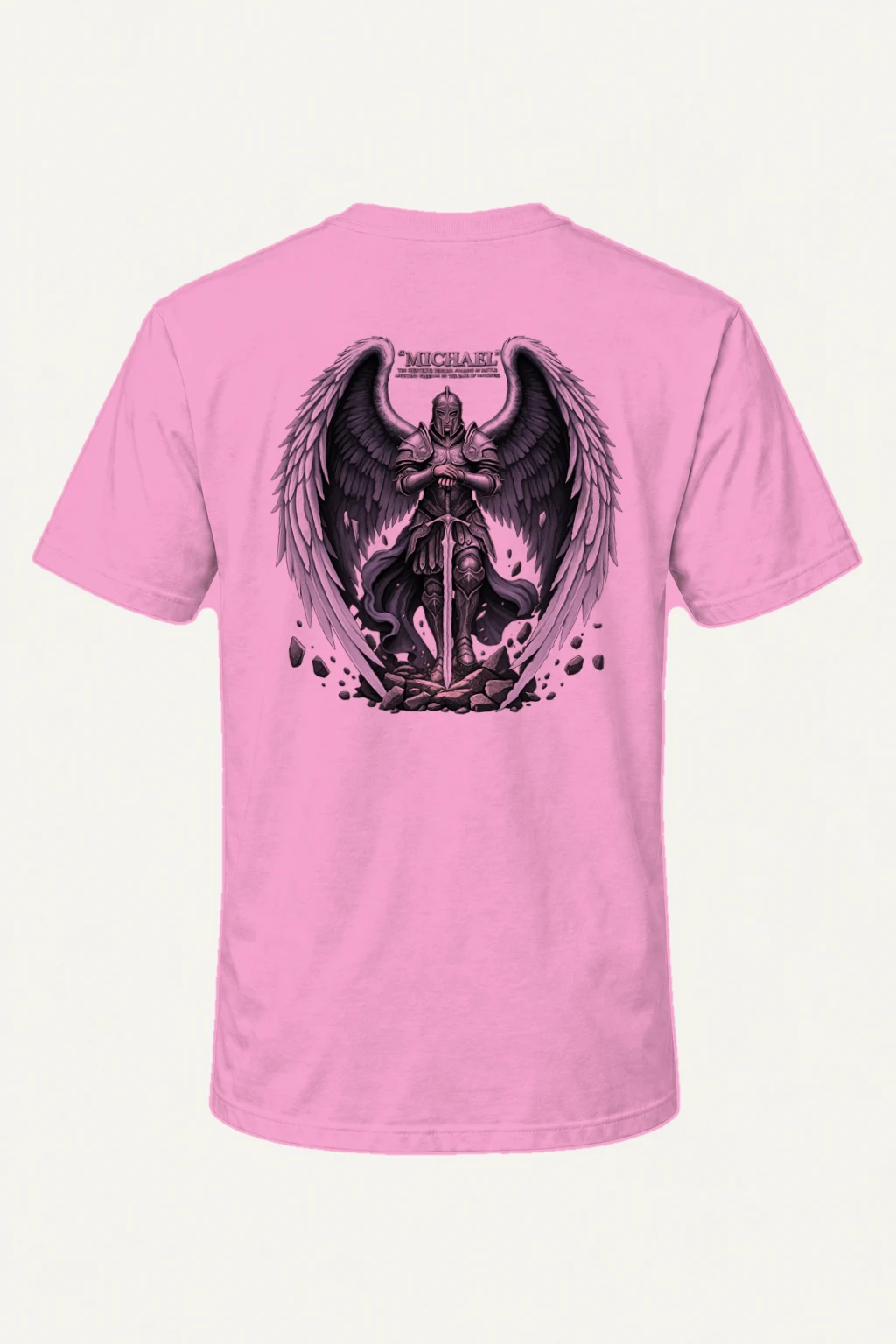 "Armored Archangel Michael" Heavyweight Unisex Crewneck T-shirt | Gildan 5000