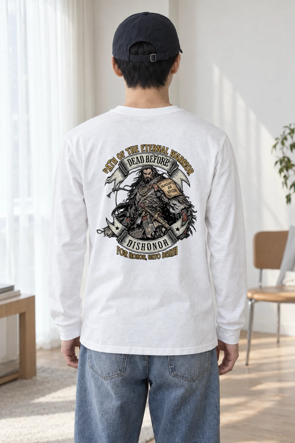 "Armored Banner Warrior" Unisex Longsleeve T-shirt