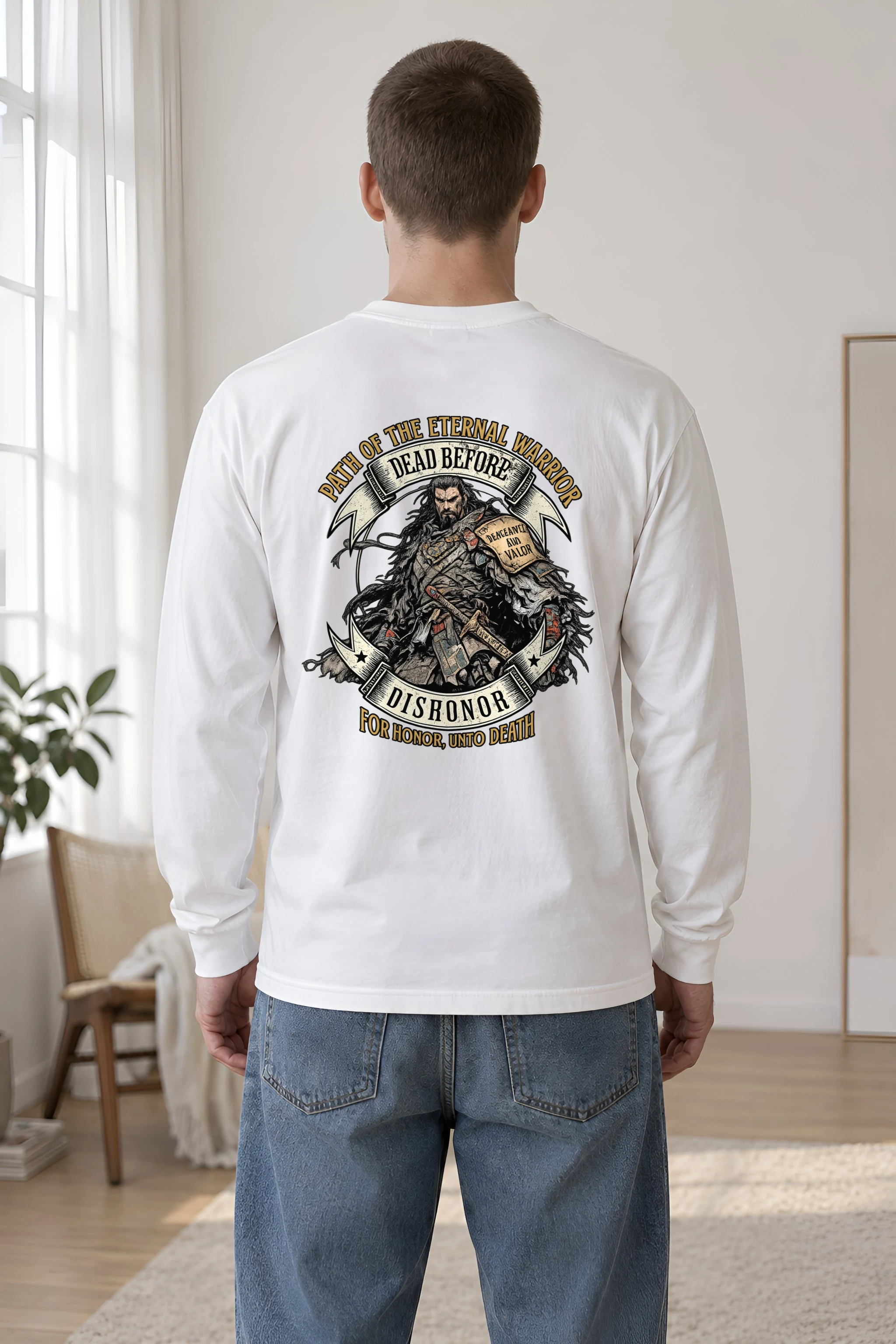 "Armored Banner Warrior" Unisex Longsleeve T-shirt