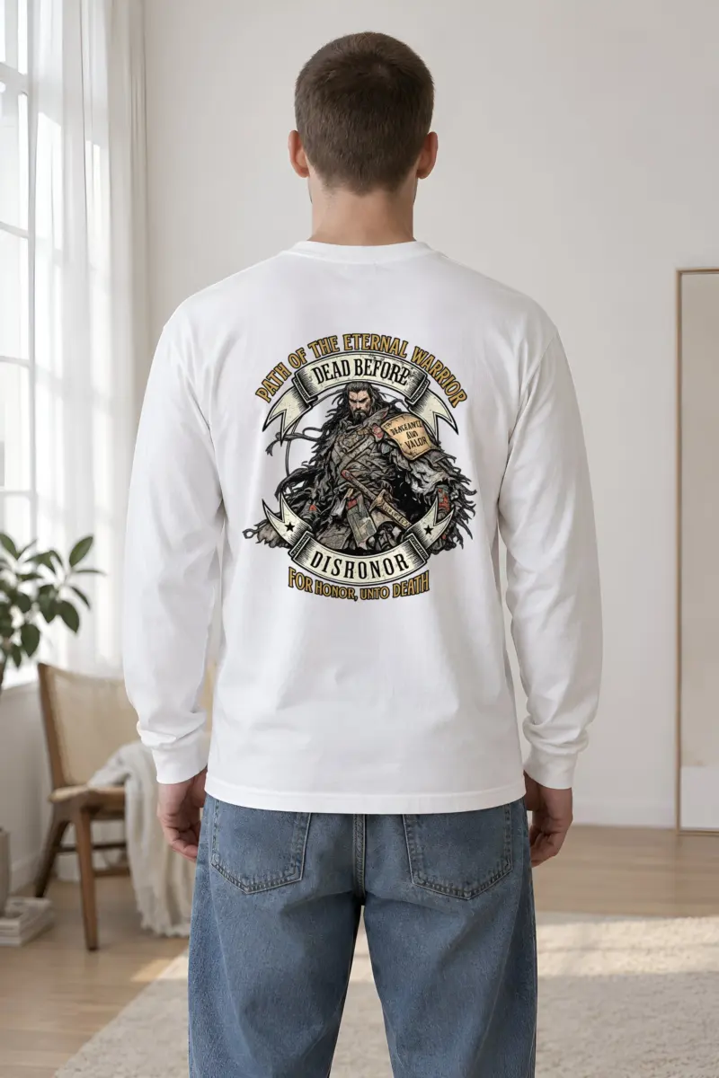 "Armored Banner Warrior" Unisex Longsleeve T-shirt