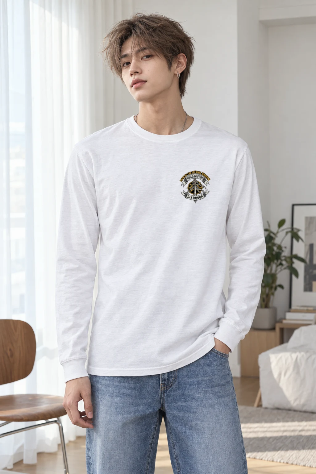 "Armored Banner Warrior" Unisex Longsleeve T-shirt