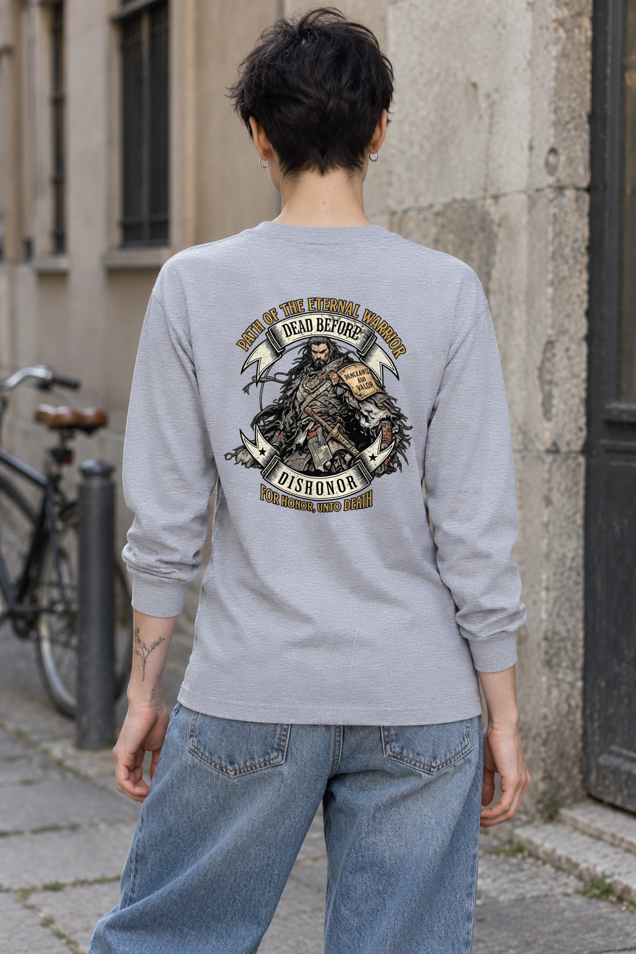 "Armored Banner Warrior" Unisex Longsleeve T-shirt