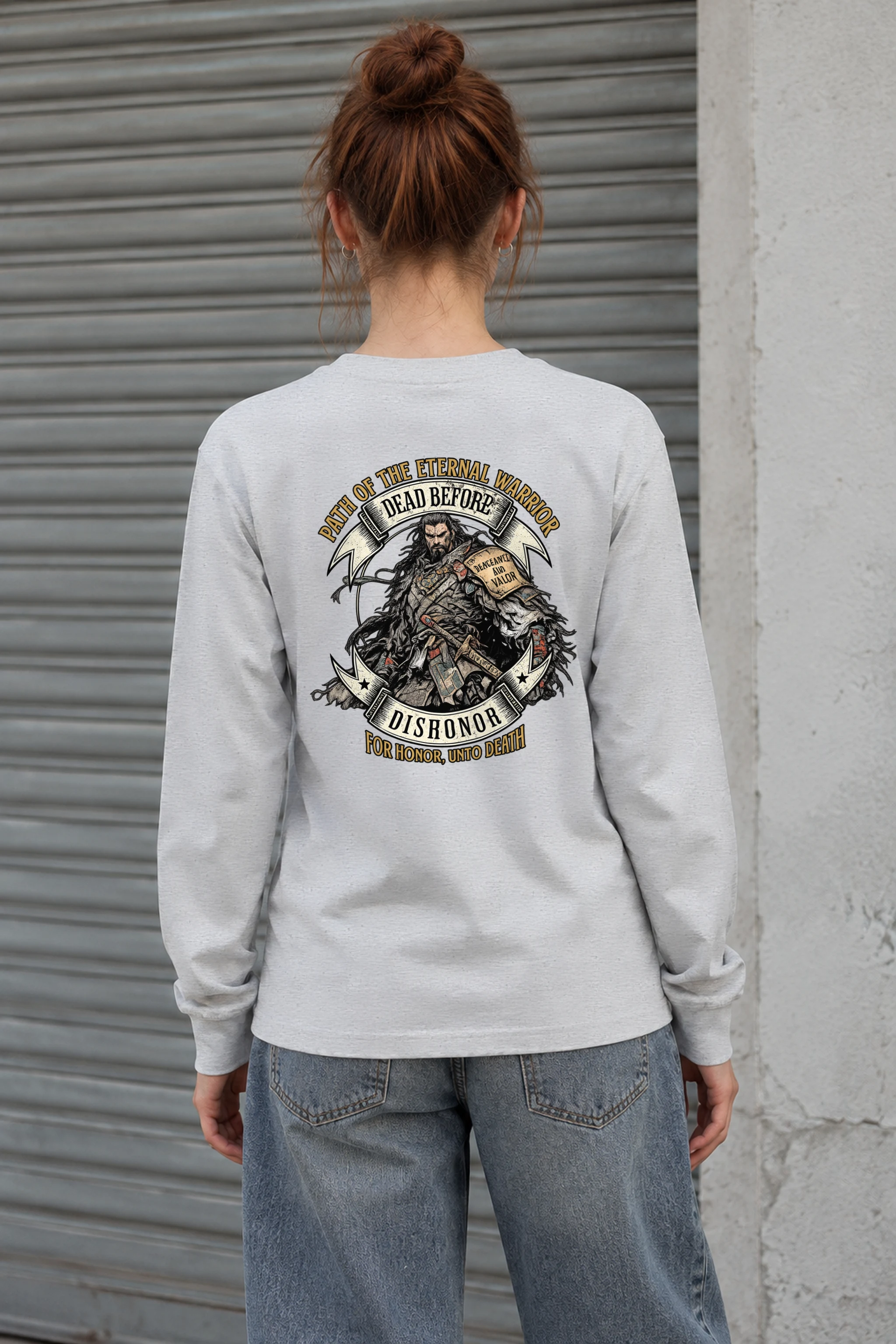 "Armored Banner Warrior" Unisex Longsleeve T-shirt