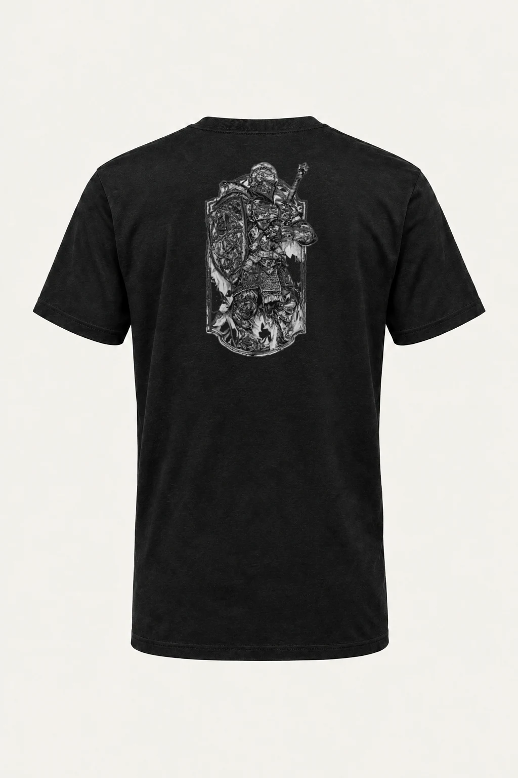 "Armored Knight Engraving" Heavyweight Unisex Crewneck T-shirt | Gildan 5000