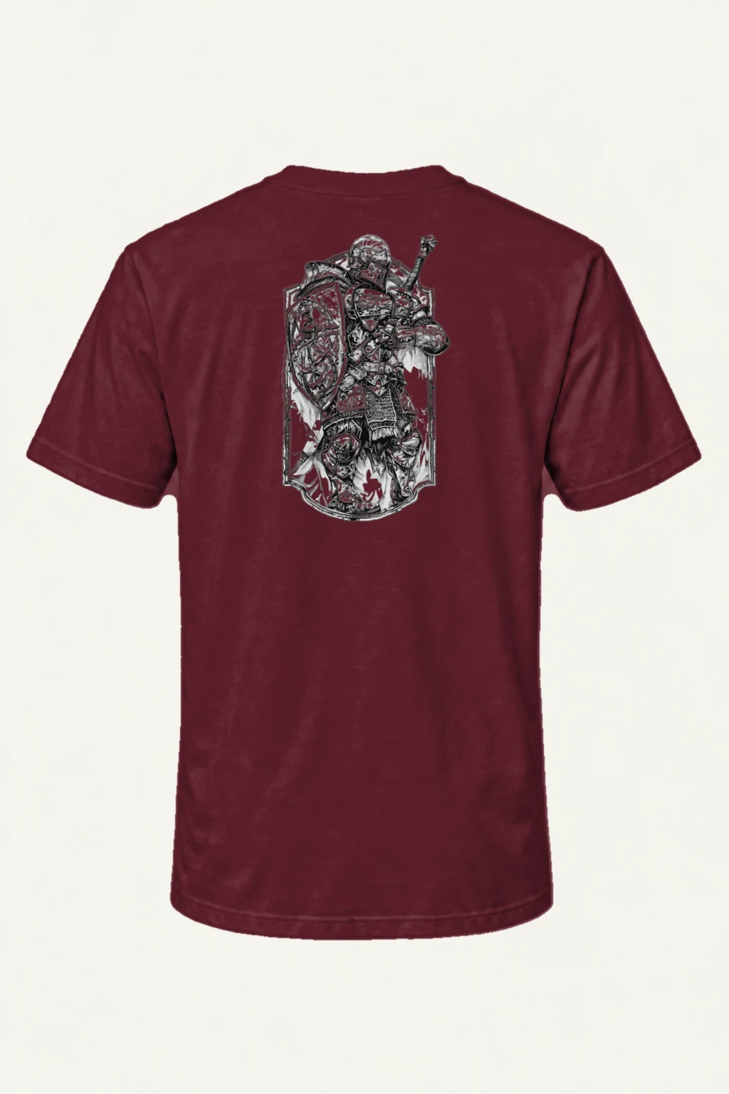 "Armored Knight Engraving" Heavyweight Unisex Crewneck T-shirt | Gildan 5000