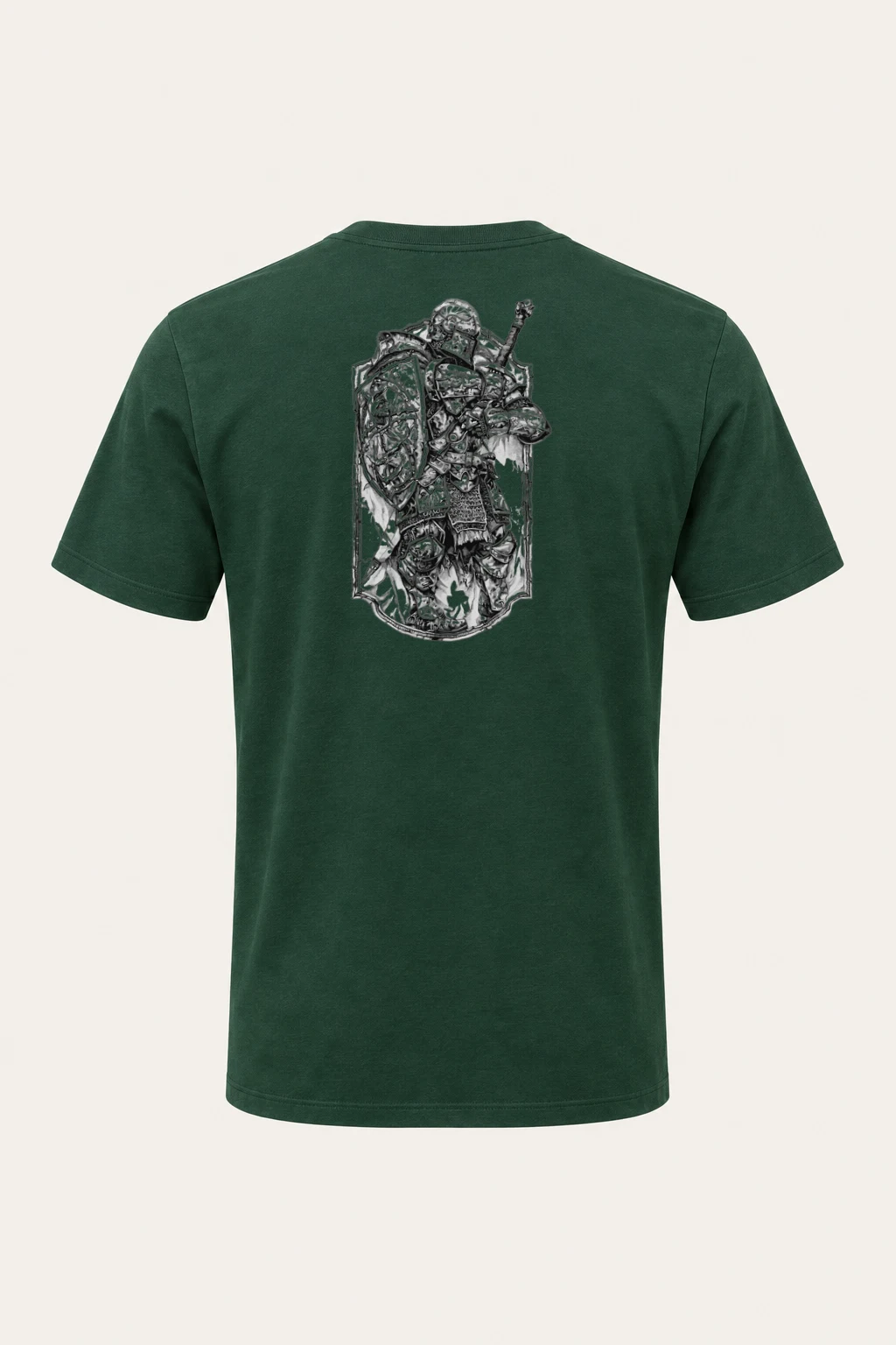 "Armored Knight Engraving" Heavyweight Unisex Crewneck T-shirt | Gildan 5000