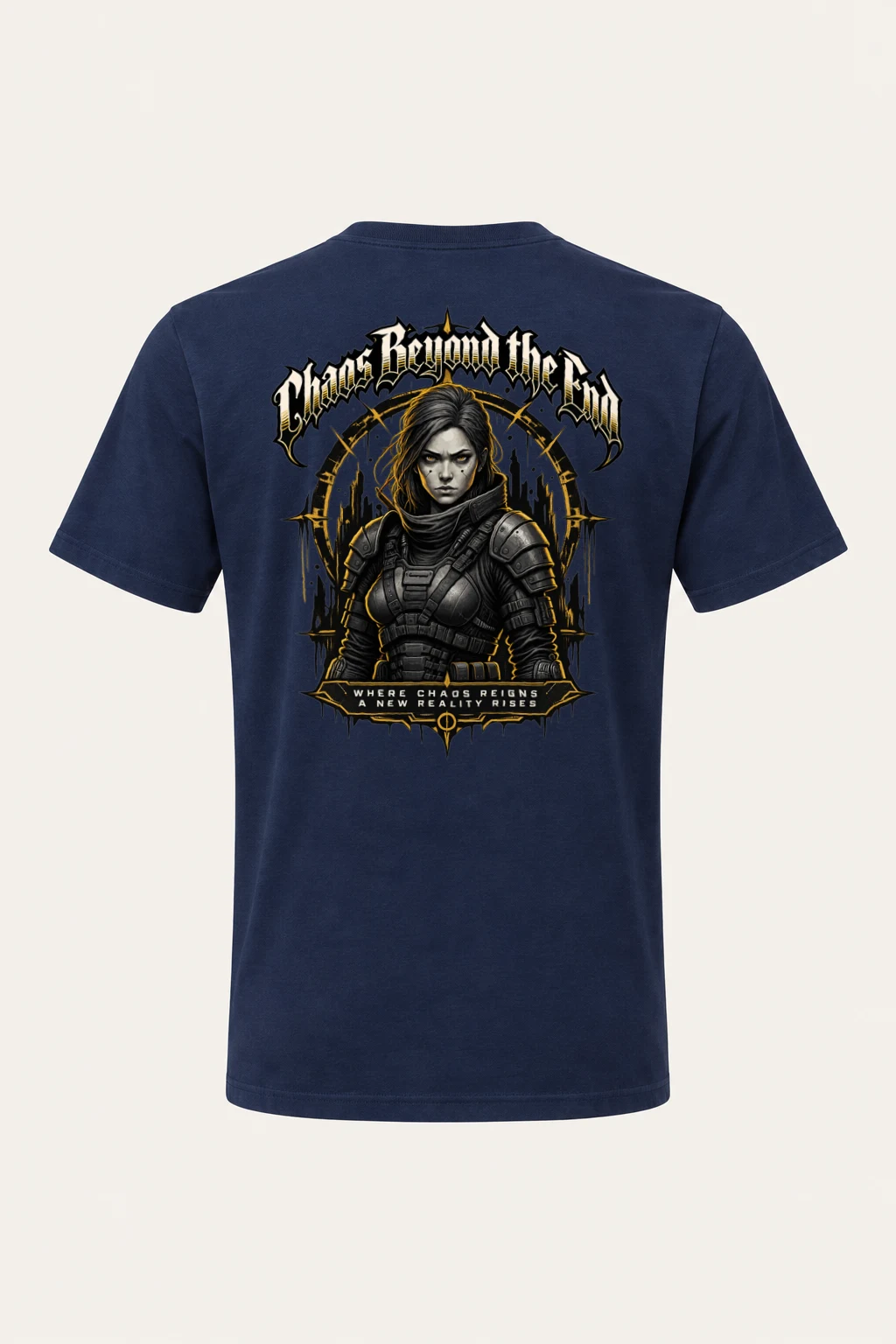 "Armored Warrior Emblem" Heavyweight Unisex Crewneck T-shirt | Gildan 5000