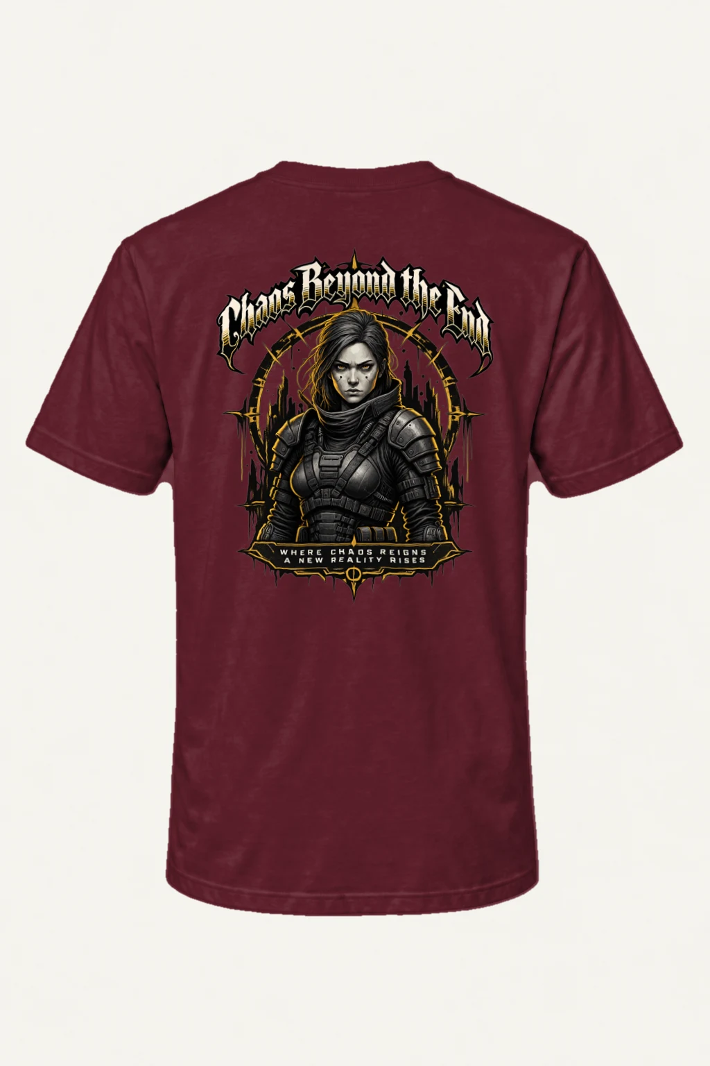 "Armored Warrior Emblem" Heavyweight Unisex Crewneck T-shirt | Gildan 5000