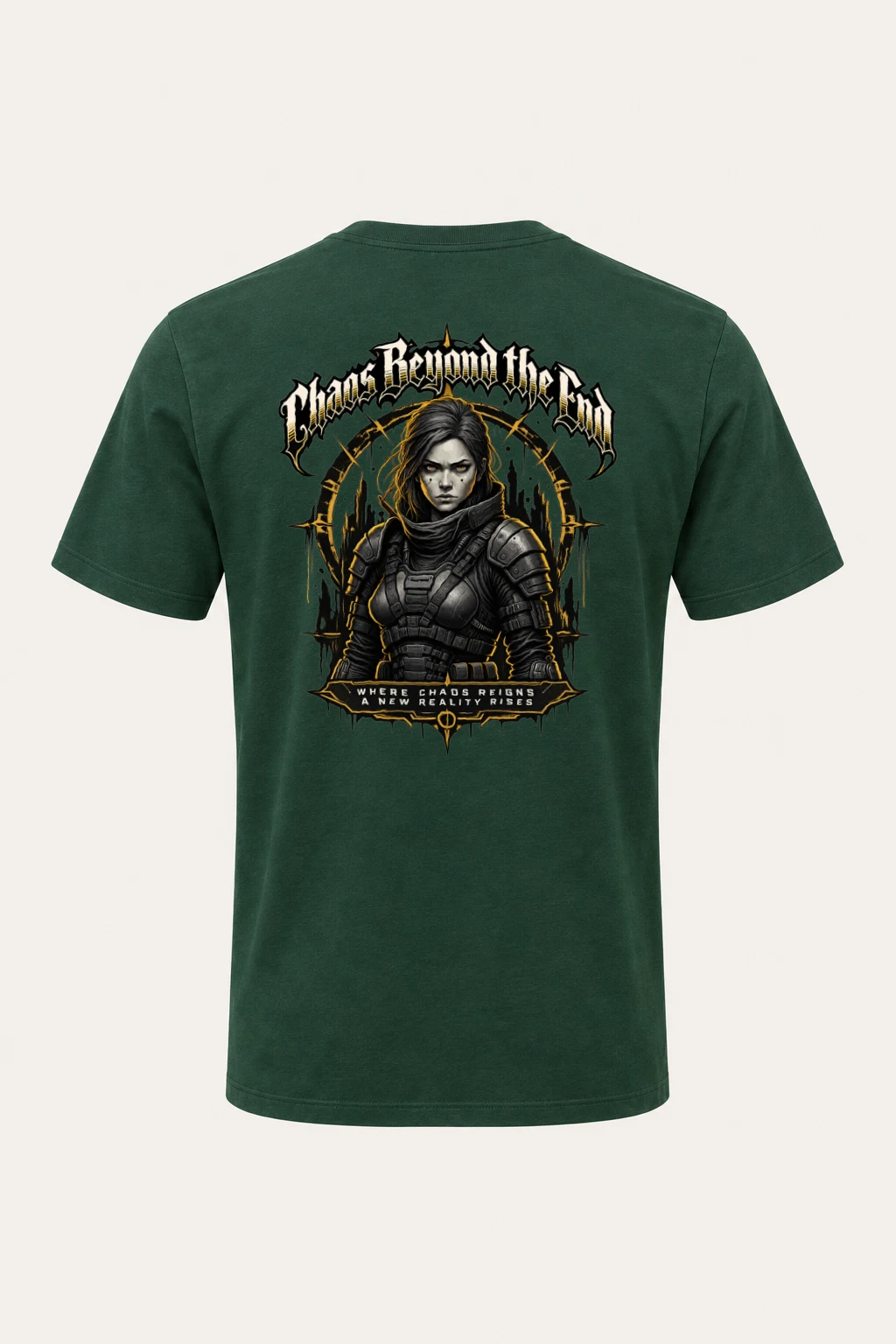 "Armored Warrior Emblem" Heavyweight Unisex Crewneck T-shirt | Gildan 5000