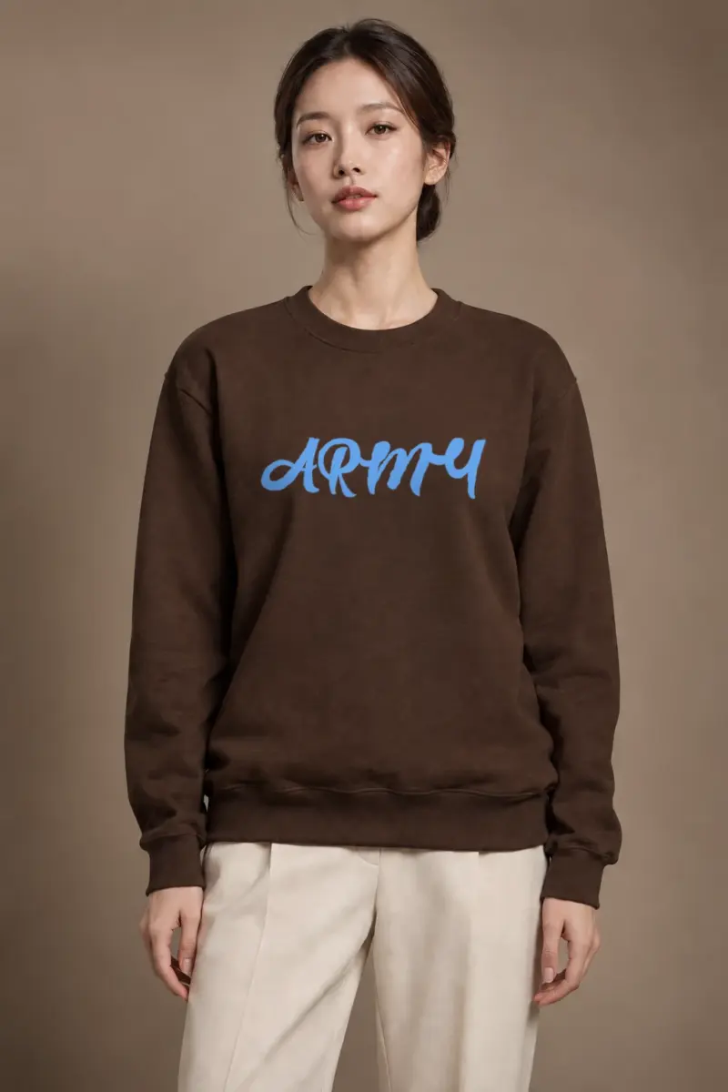 "Army Script" Heavy Blend Unisex Crewneck Sweatshirt | Gildan 18000