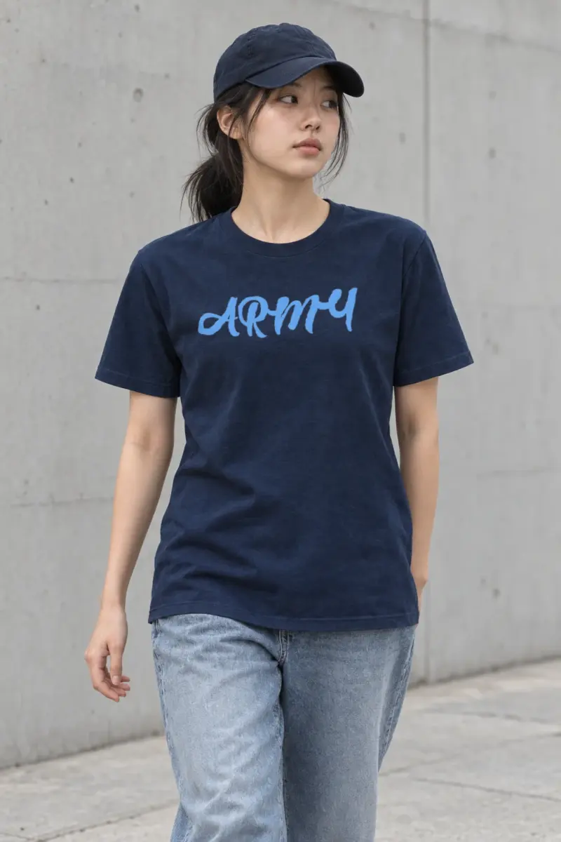 "Army Script" Heavyweight Unisex Crewneck T-shirt