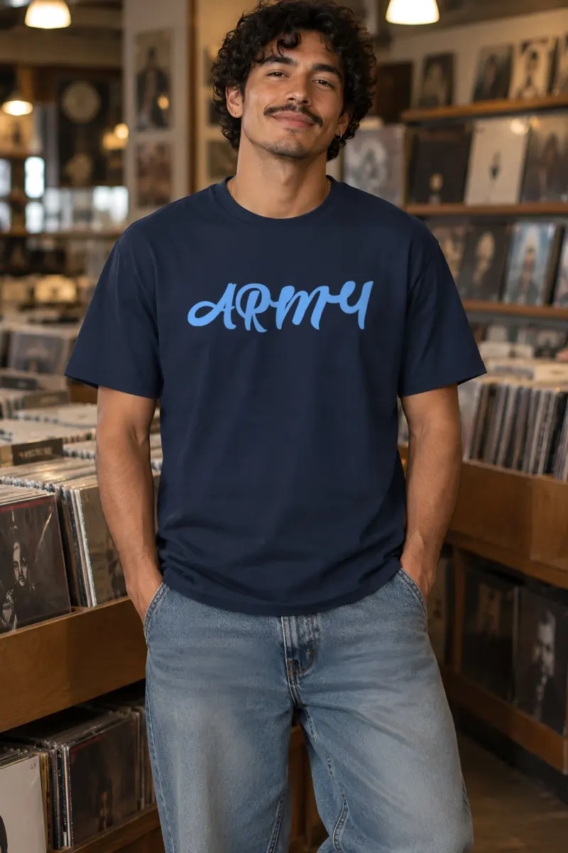 "Army Script" Heavyweight Unisex Crewneck T-shirt