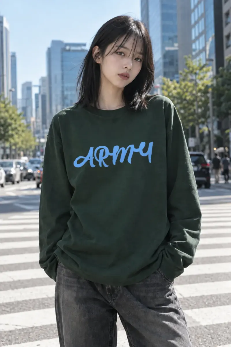 "Army Script" Unisex Longsleeve T-shirt | Gildan 2400