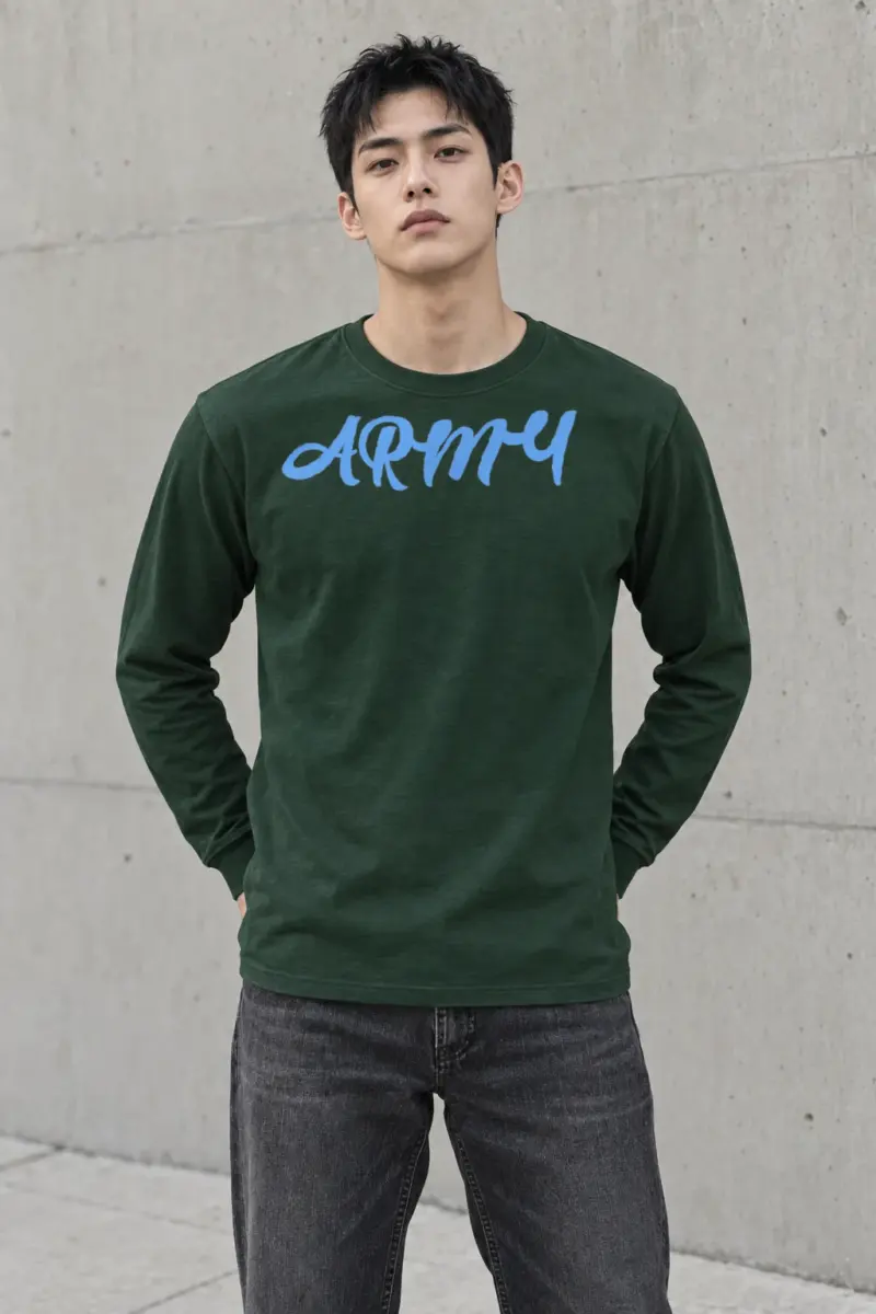 "Army Script" Unisex Longsleeve T-shirt