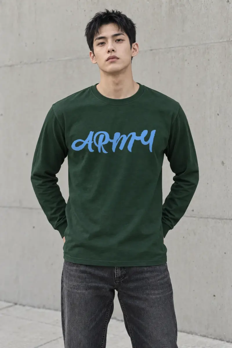 "Army Script" Unisex Longsleeve T-shirt