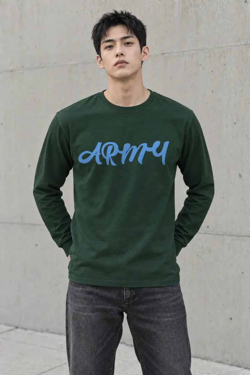 "Army Script" Unisex Longsleeve T-shirt