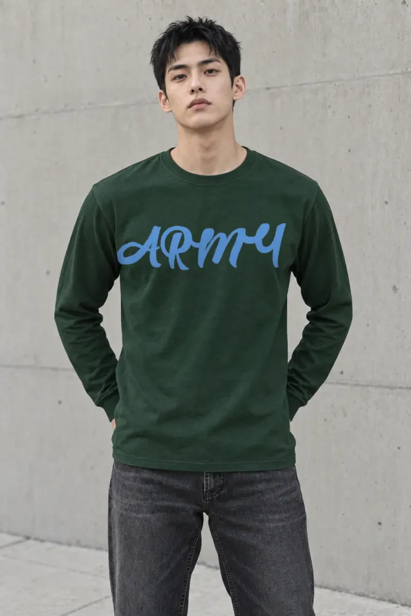 "Army Script" Unisex Longsleeve T-shirt