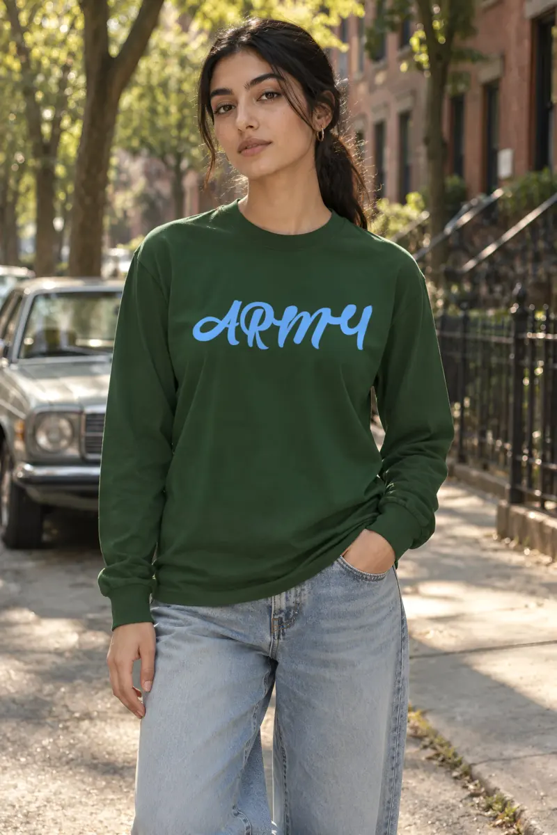 "Army Script" Unisex Longsleeve T-shirt
