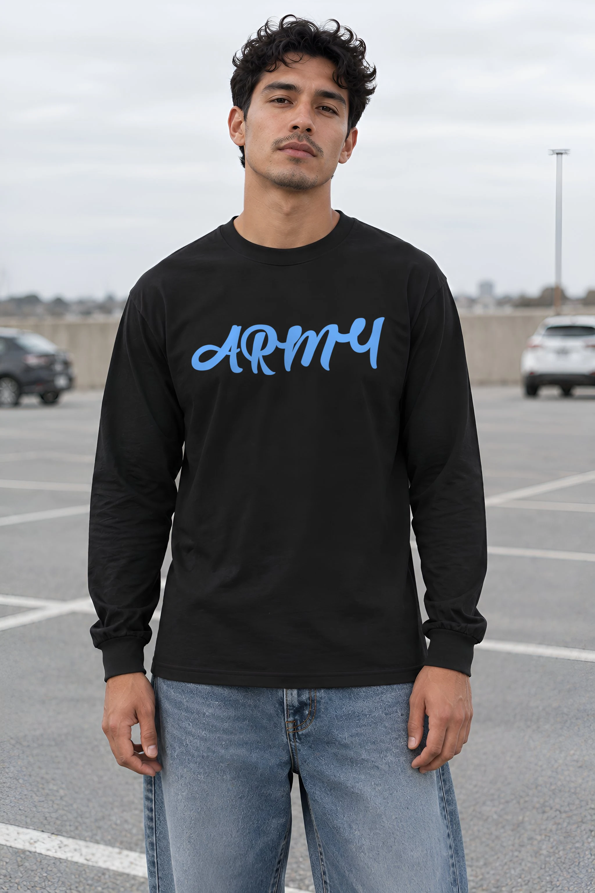 "Army Script" Unisex Longsleeve T-shirt