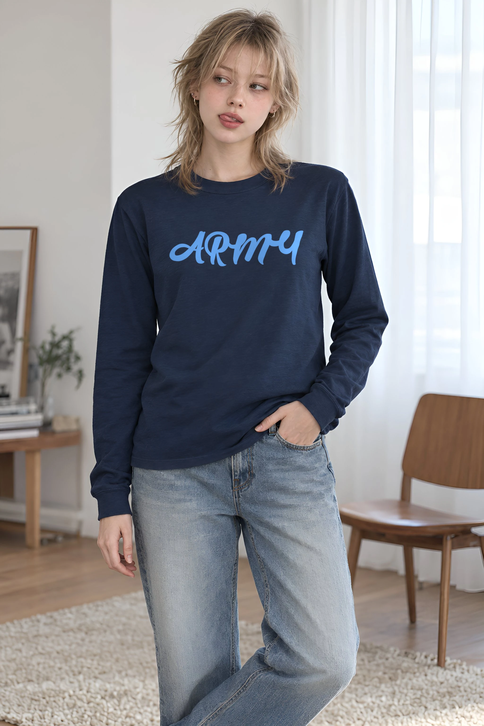 "Army Script" Unisex Longsleeve T-shirt