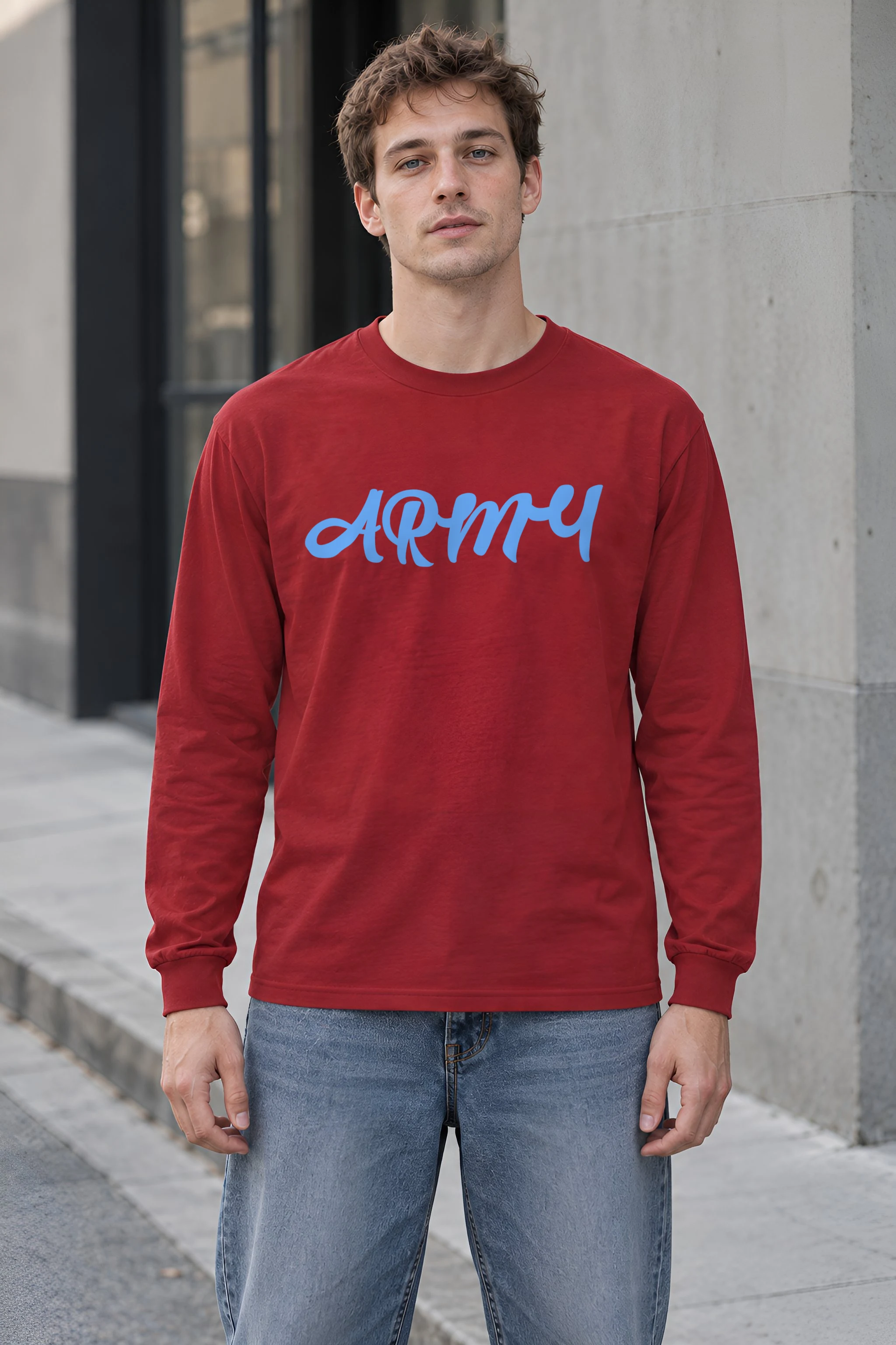 "Army Script" Unisex Longsleeve T-shirt