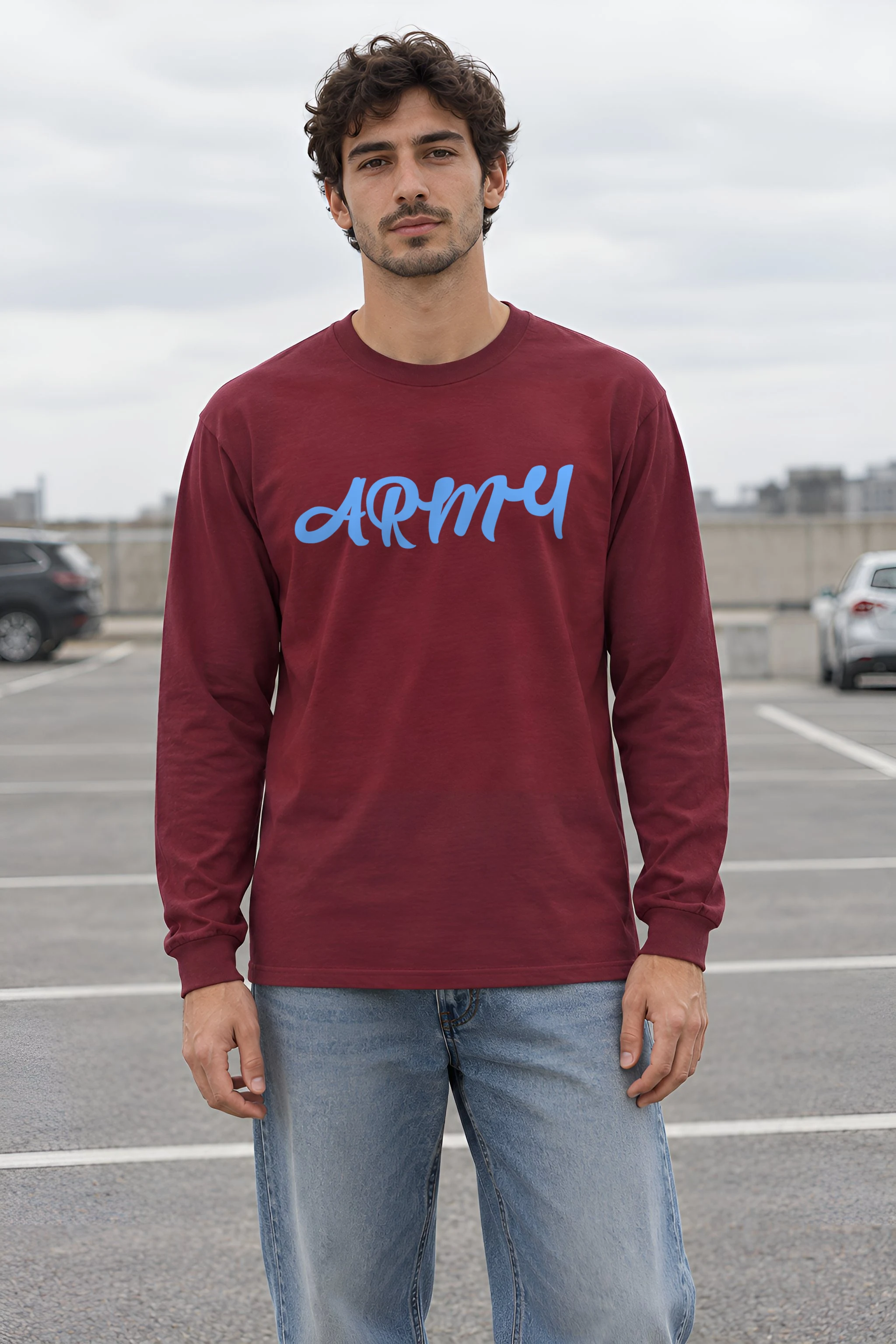 "Army Script" Unisex Longsleeve T-shirt