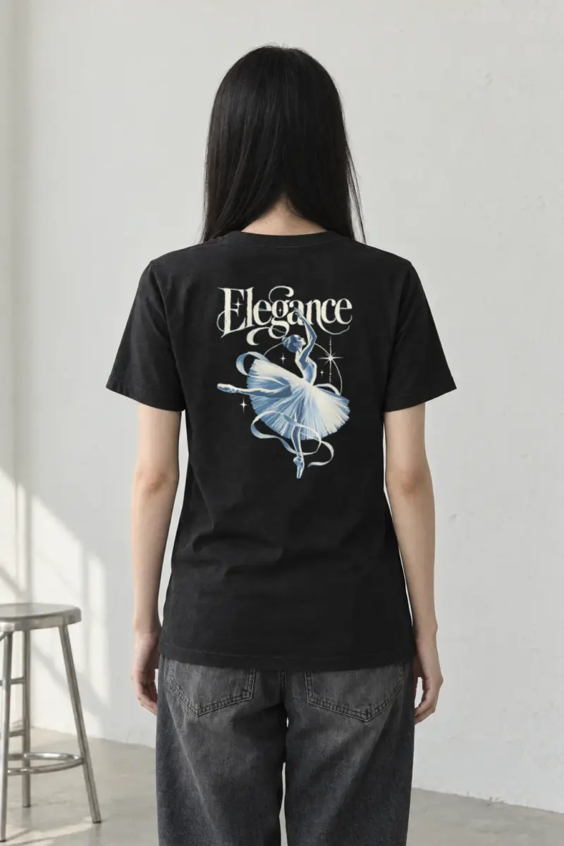 "Art Deco Leap" Heavyweight Unisex Crewneck T-shirt