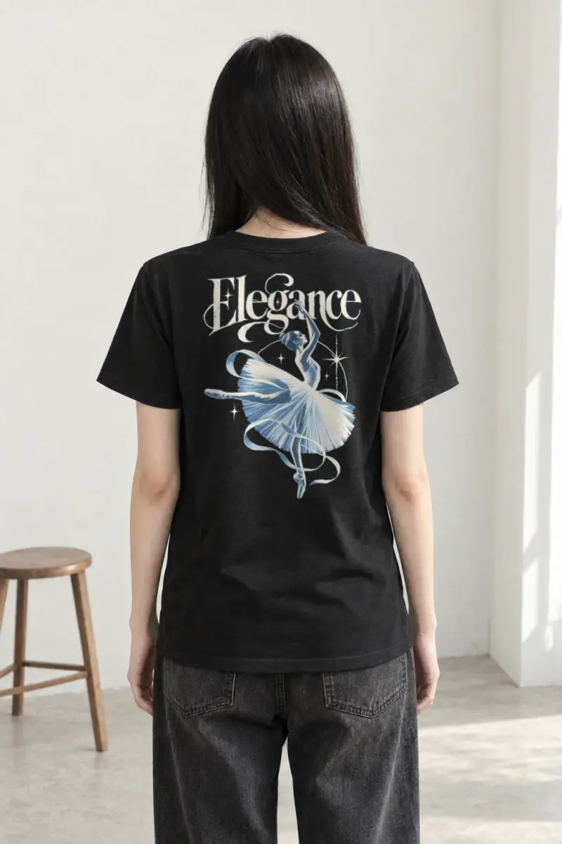 "Art Deco Leap" Heavyweight Unisex Crewneck T-shirt | Gildan 5000