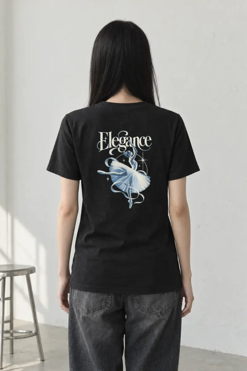 "Art Deco Leap" Heavyweight Unisex Crewneck T-shirt